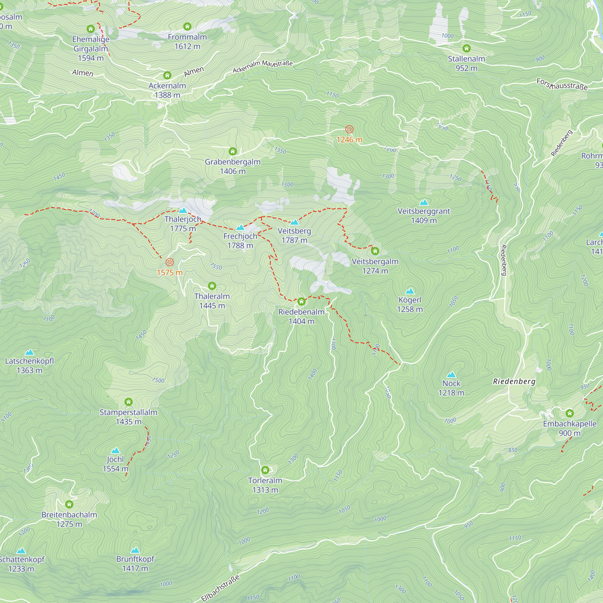 Riedebenalm map