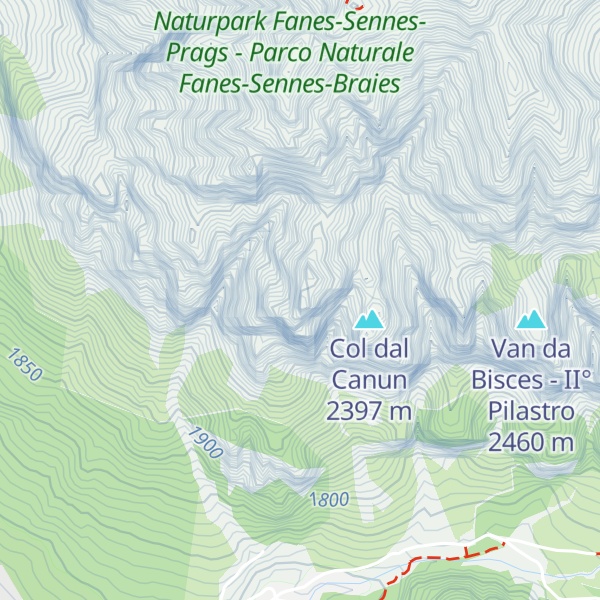 Map of Piz Armentarola