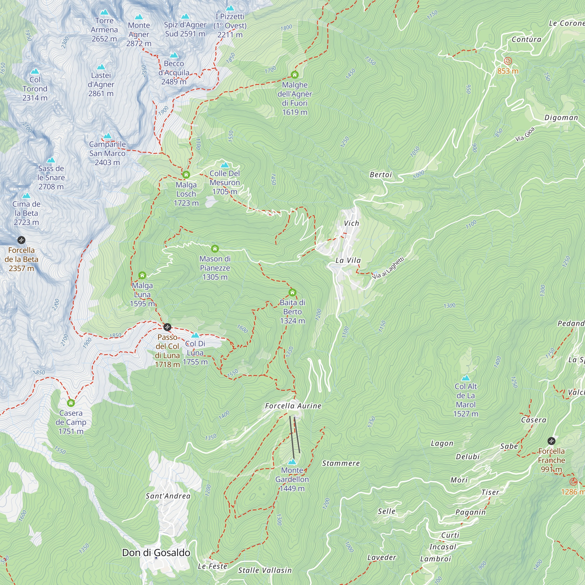 Baita di Berto map