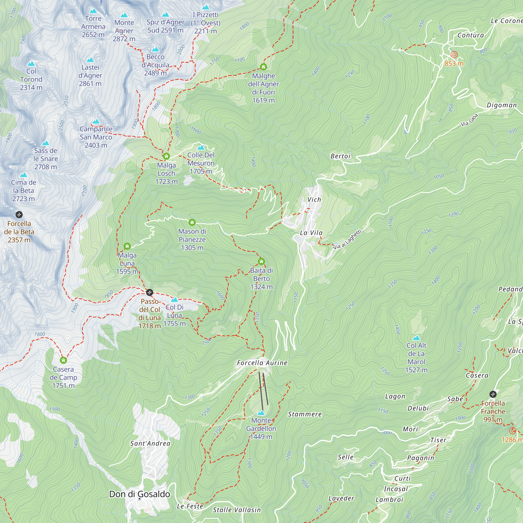 Baita di Berto map