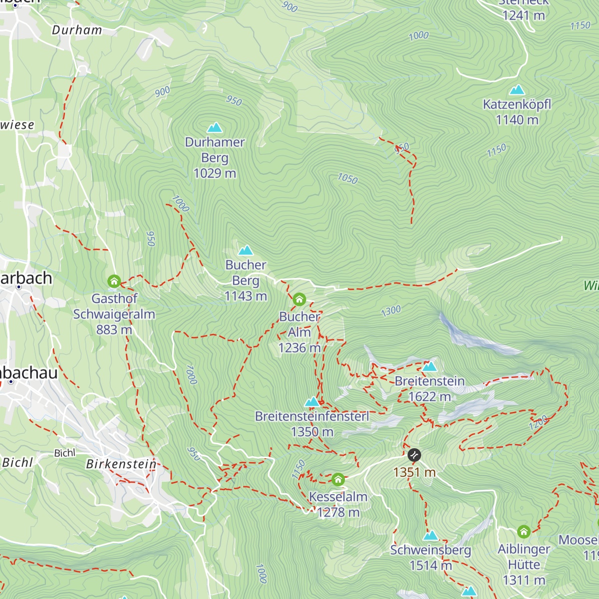 Bucher Alm map
