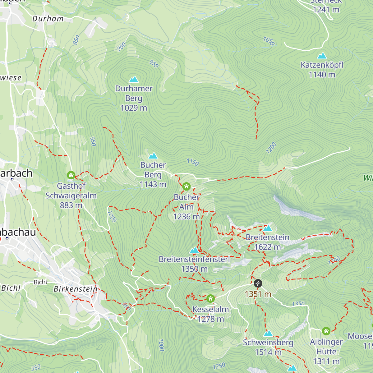 Bucher Alm map