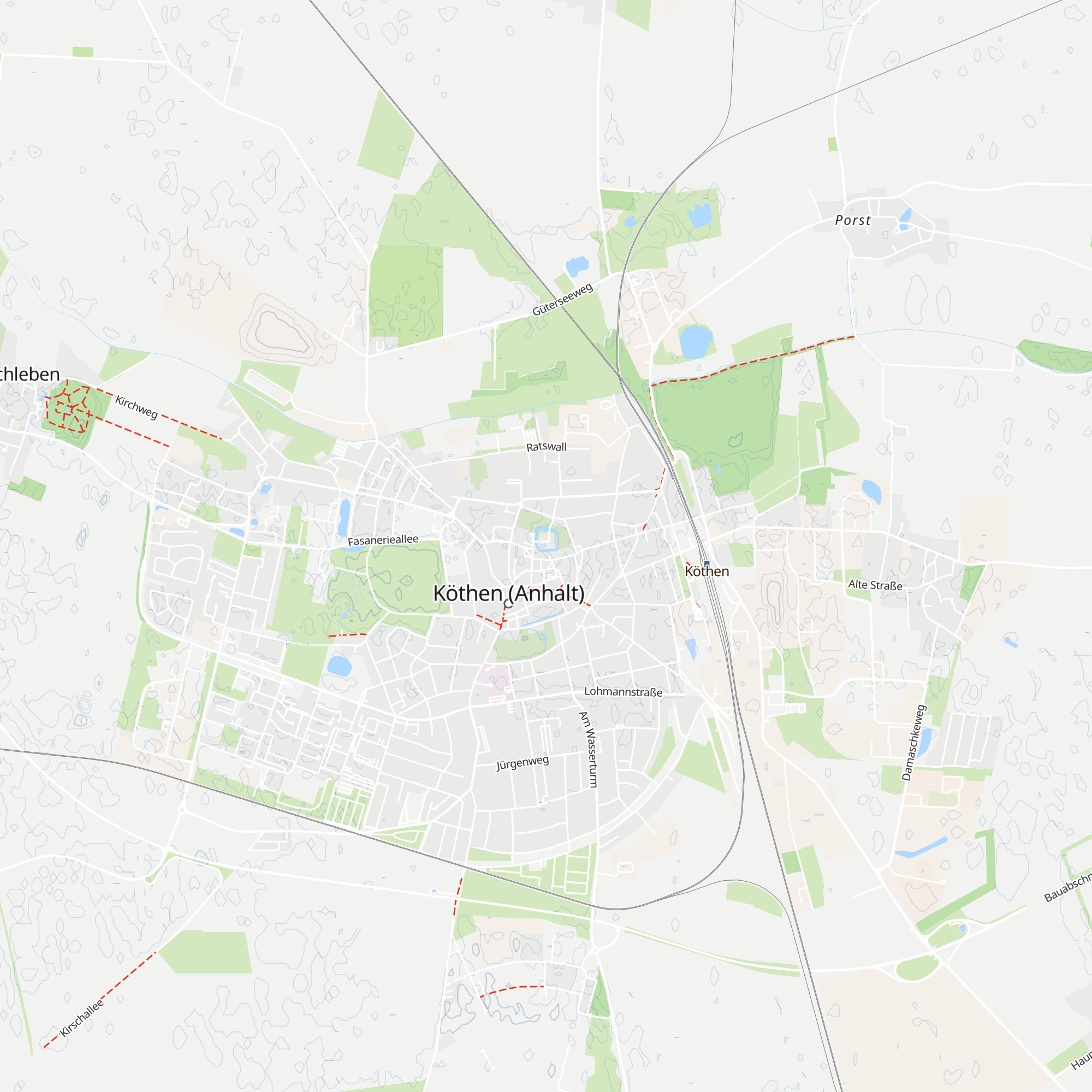 Köthen-Information map