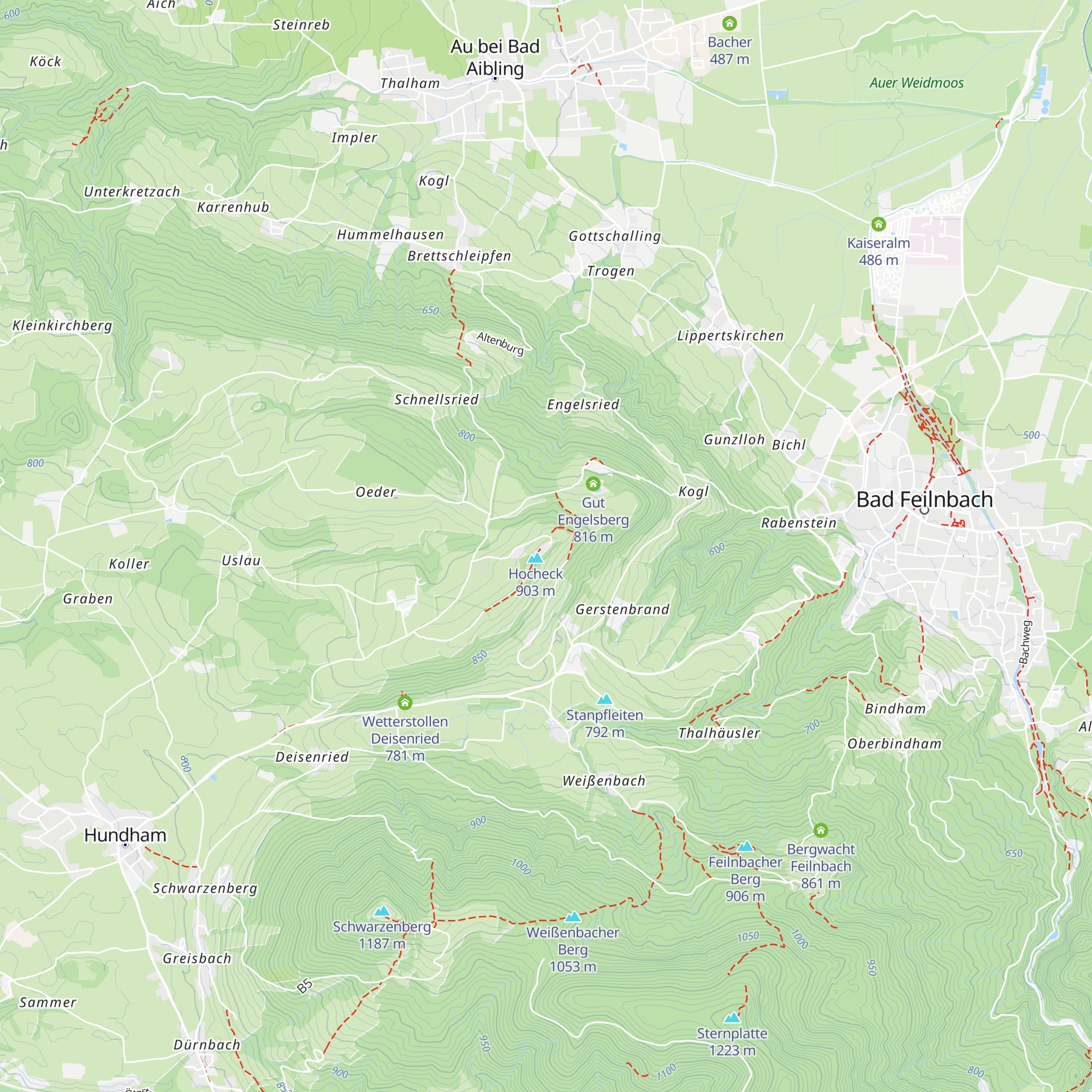 Berggasthof Hocheck map