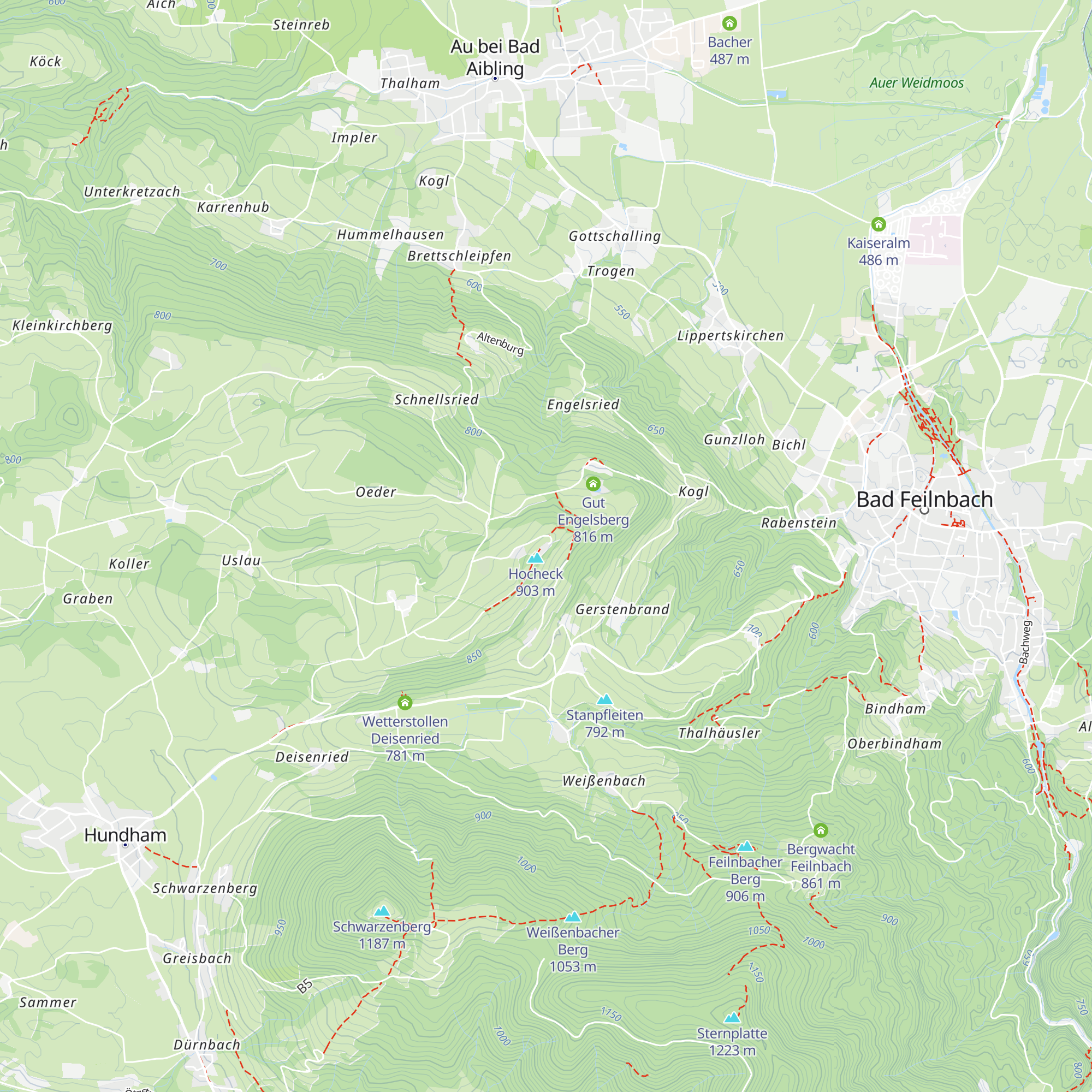 Berggasthof Hocheck map