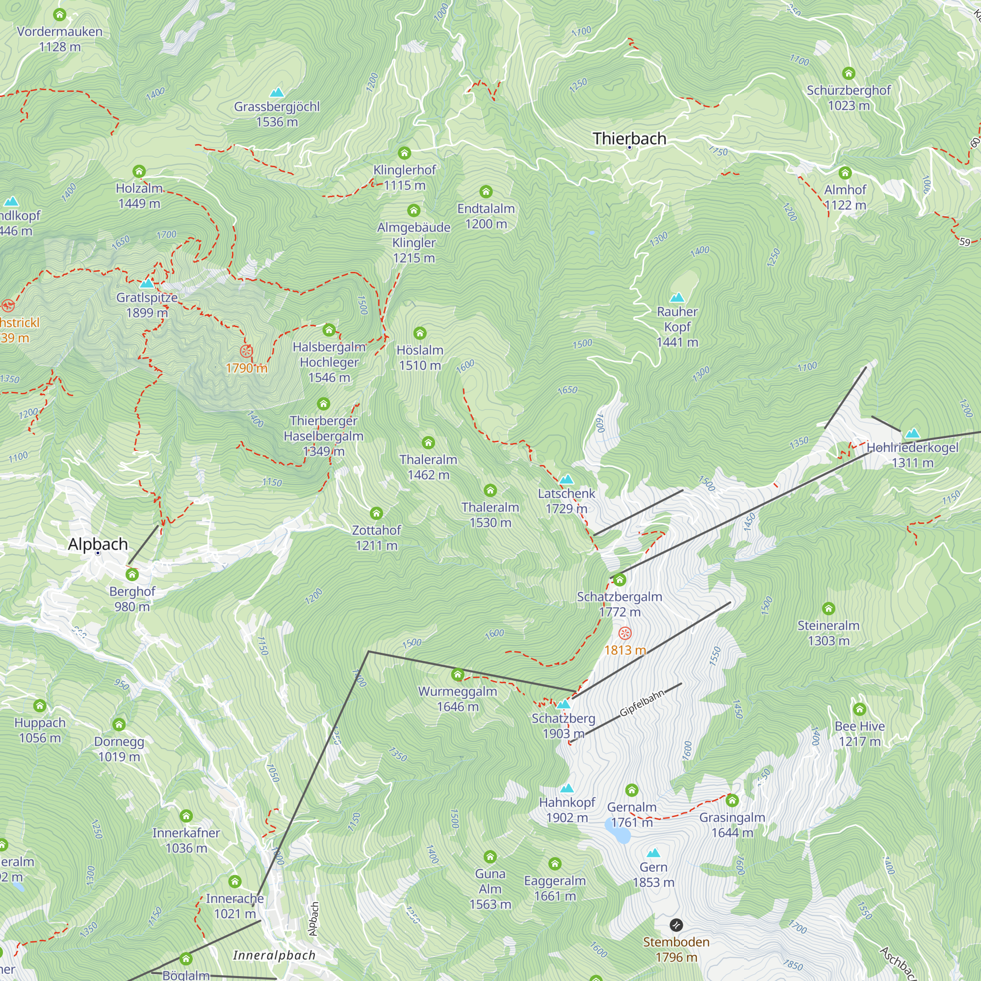 Thaleralm map
