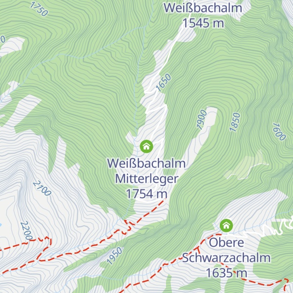 Map of Weißbachalm Mitterleger