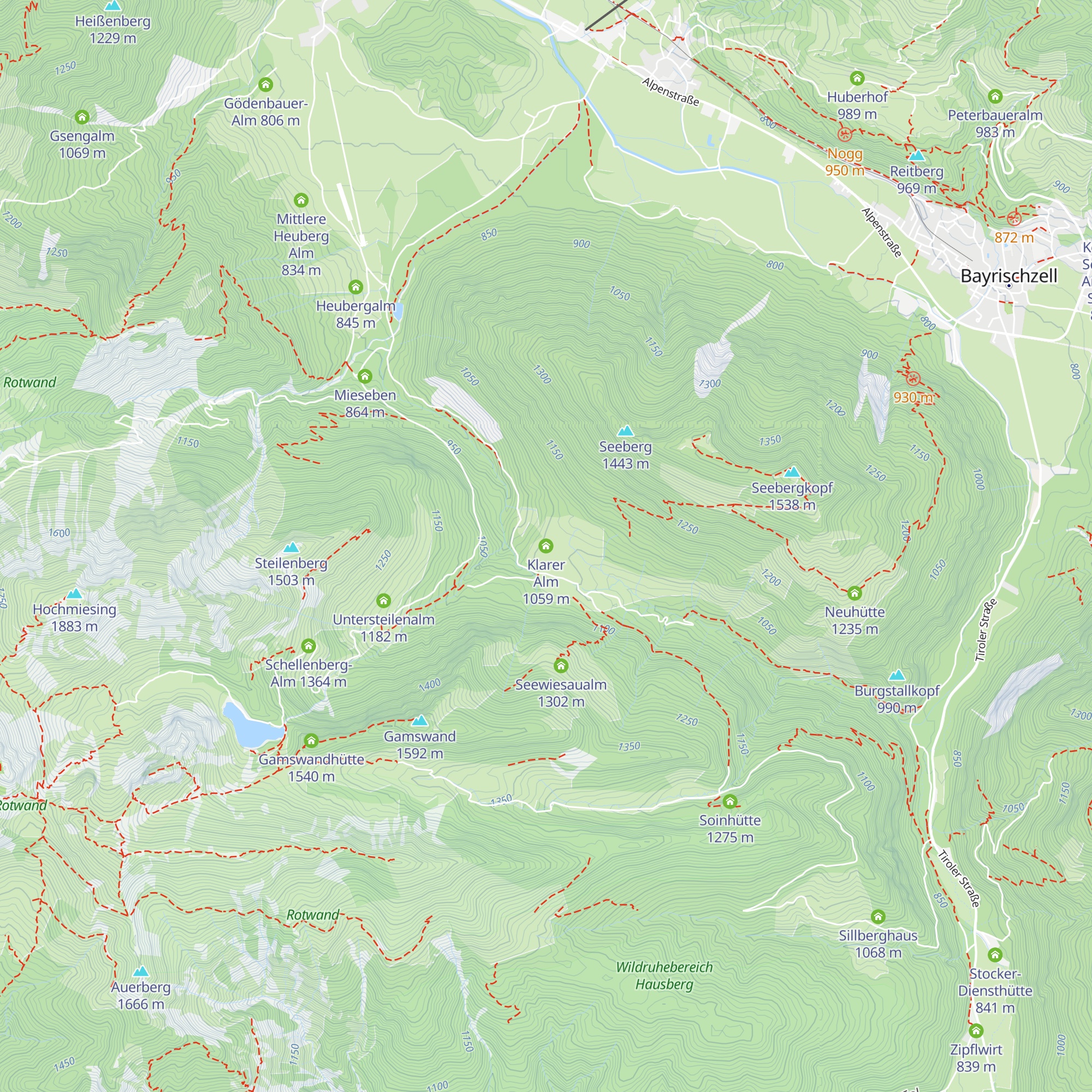Klarer Alm map