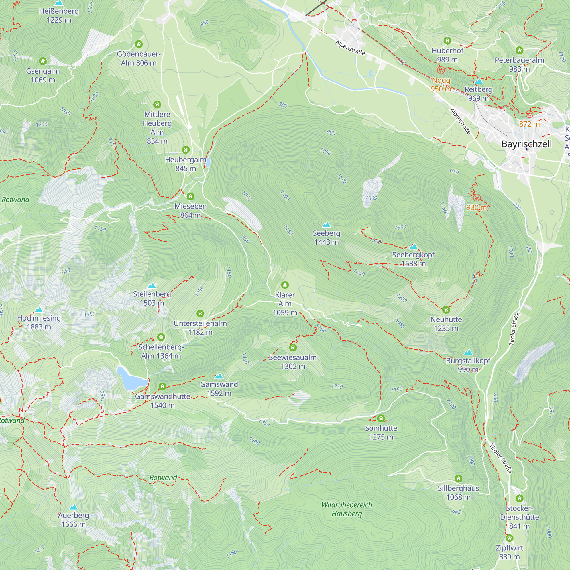 Klarer Alm map