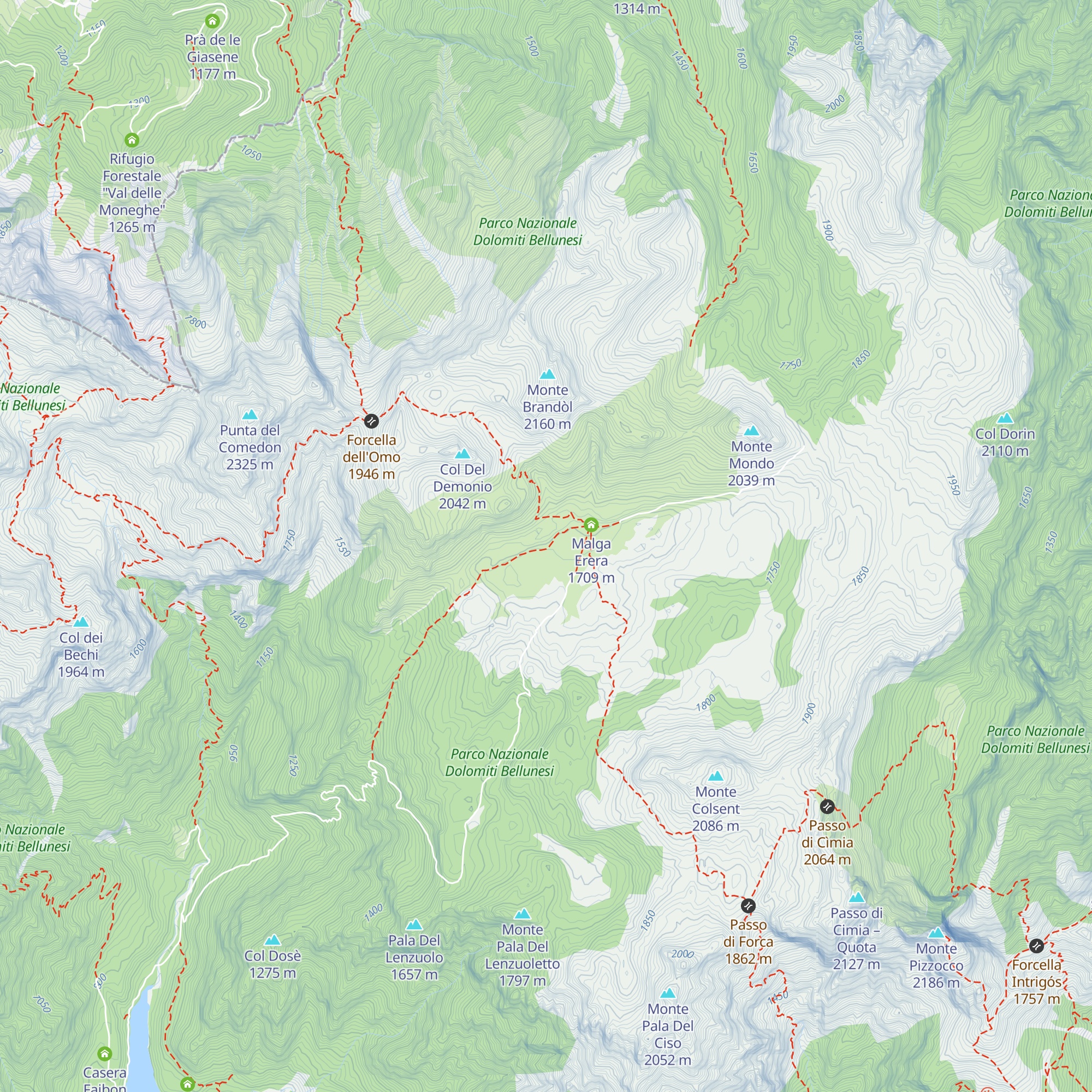 Malga Brendol map
