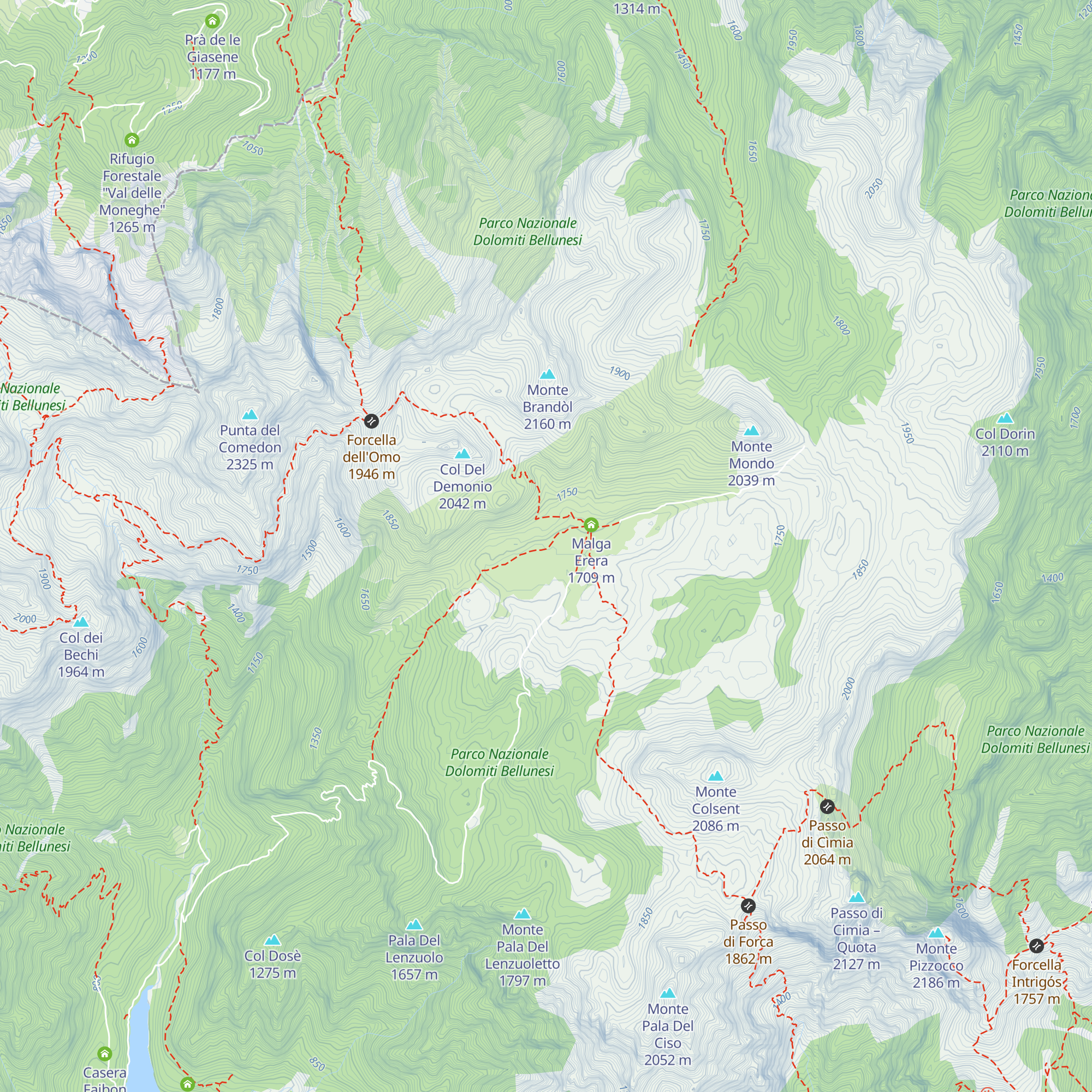 Malga Brendol map
