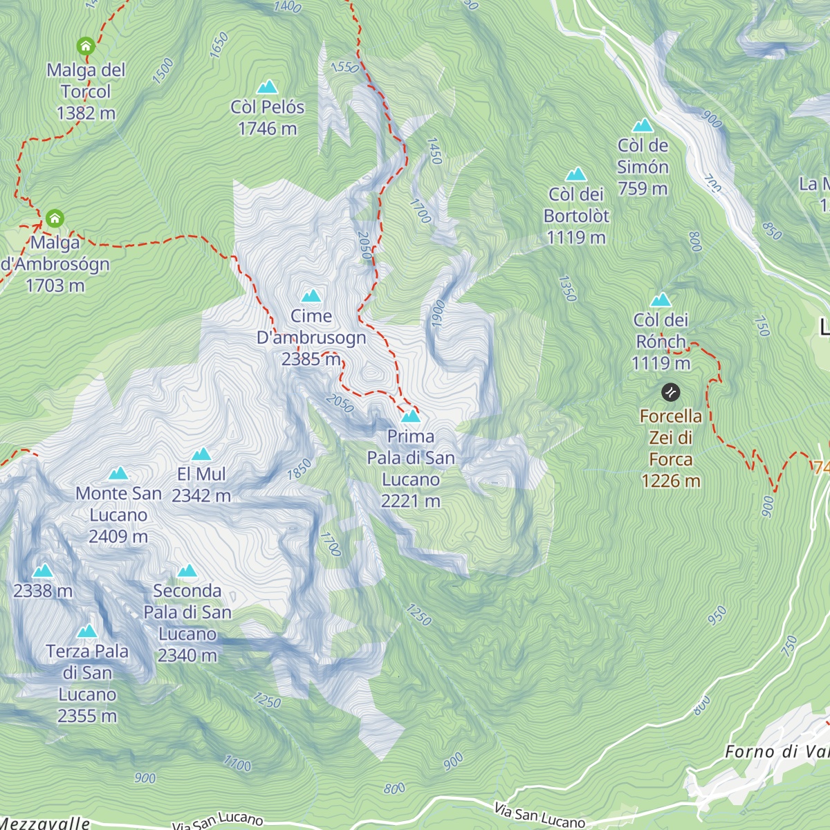Margherita Bedin map