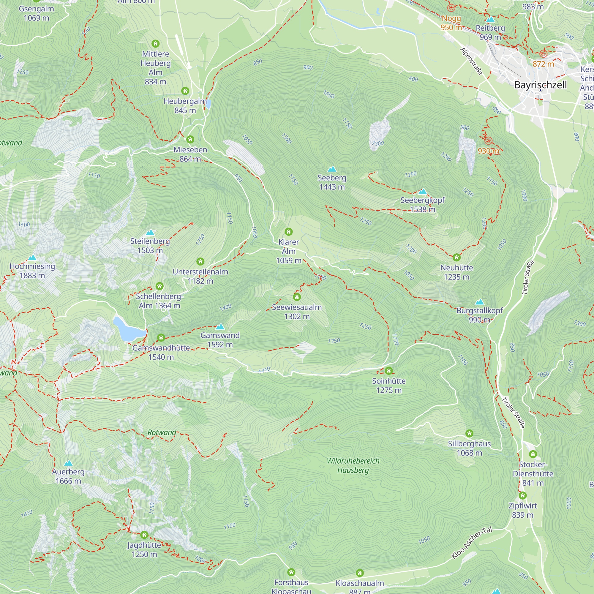 Seewiesaualm map