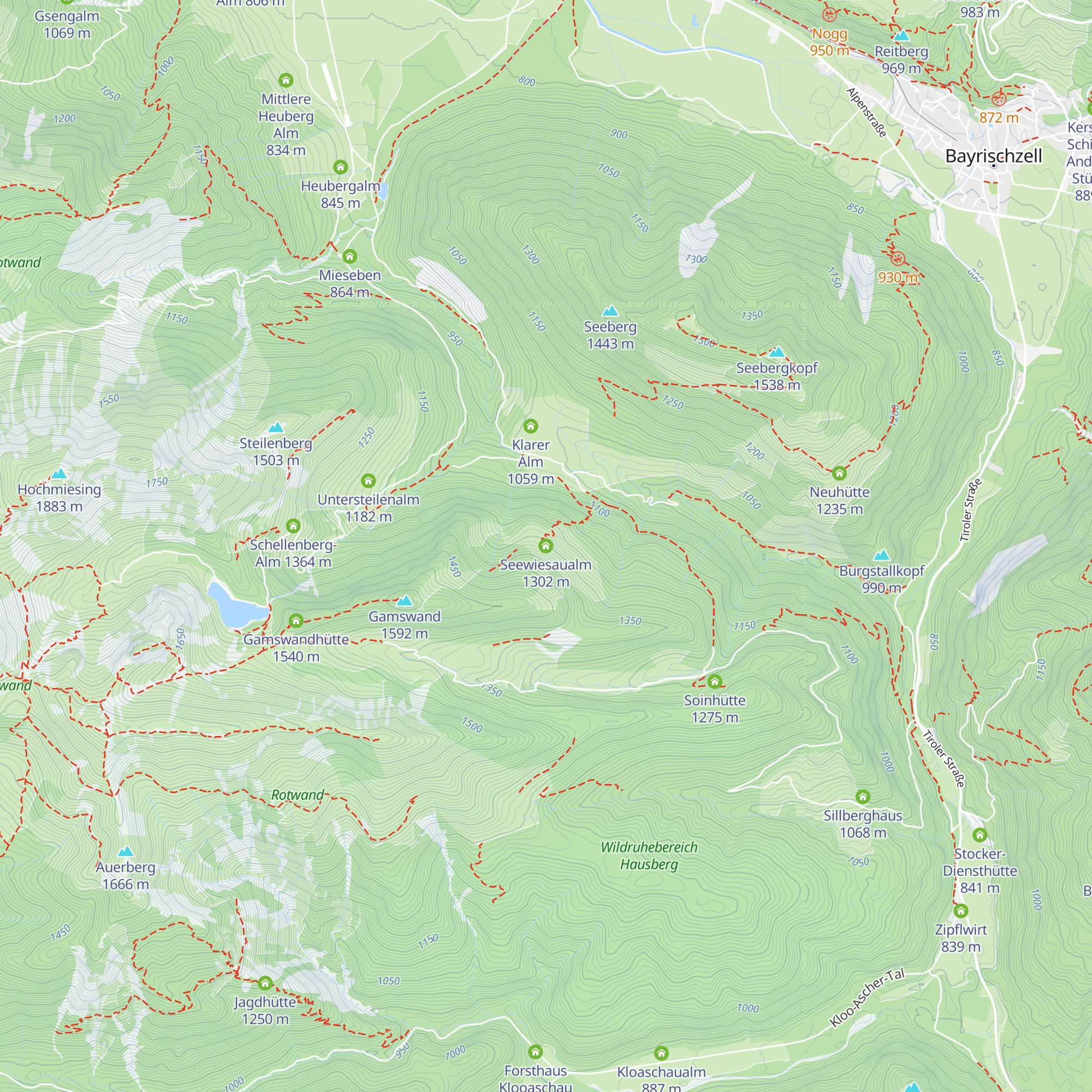 Seewiesaualm map