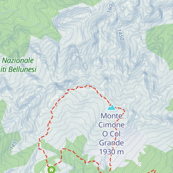 Map of Monte Tre Pietre