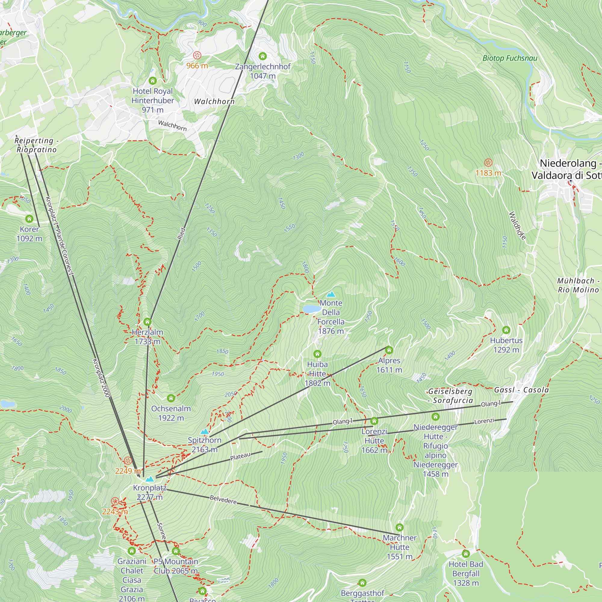 Moosbichl Alm map