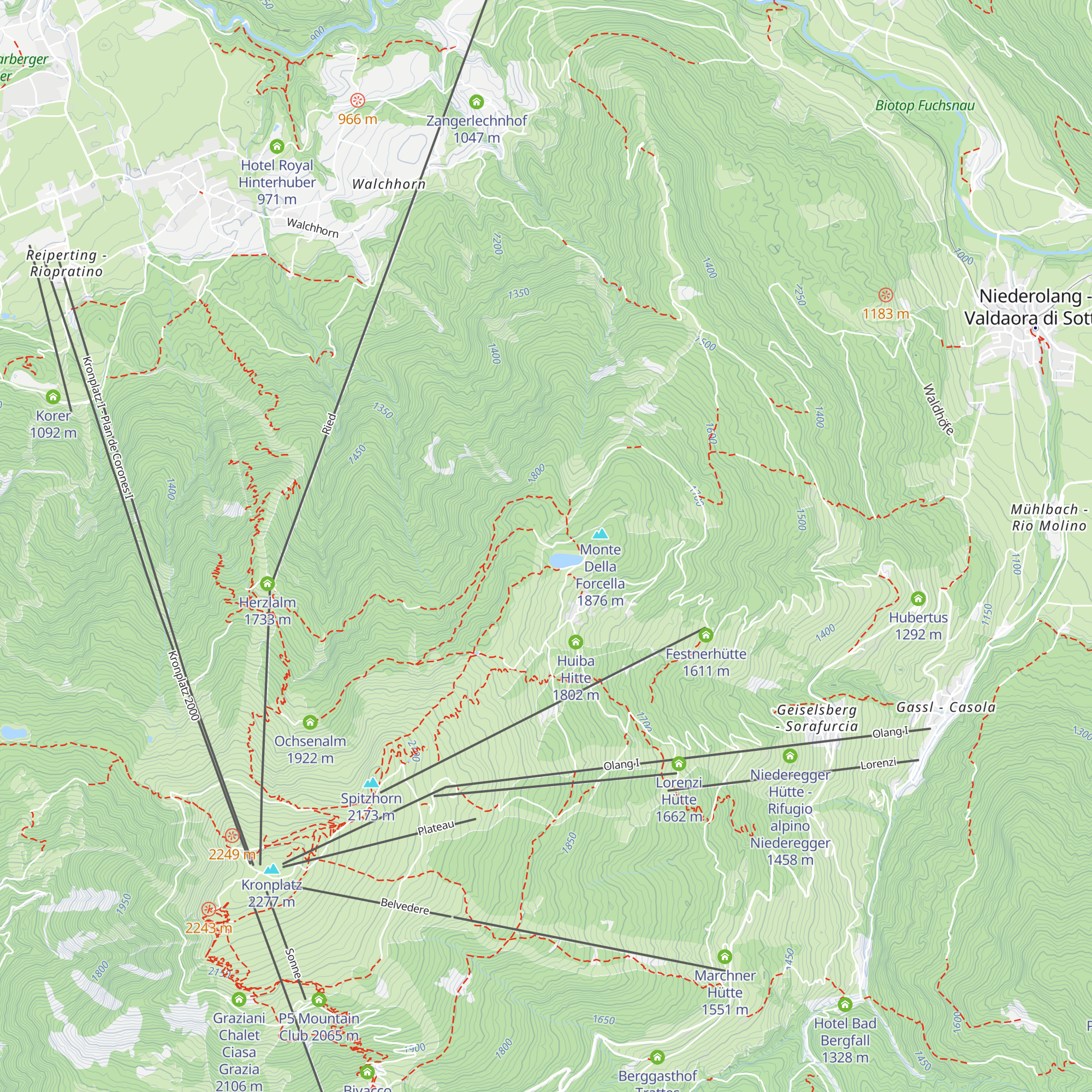 Moosbichl Alm map