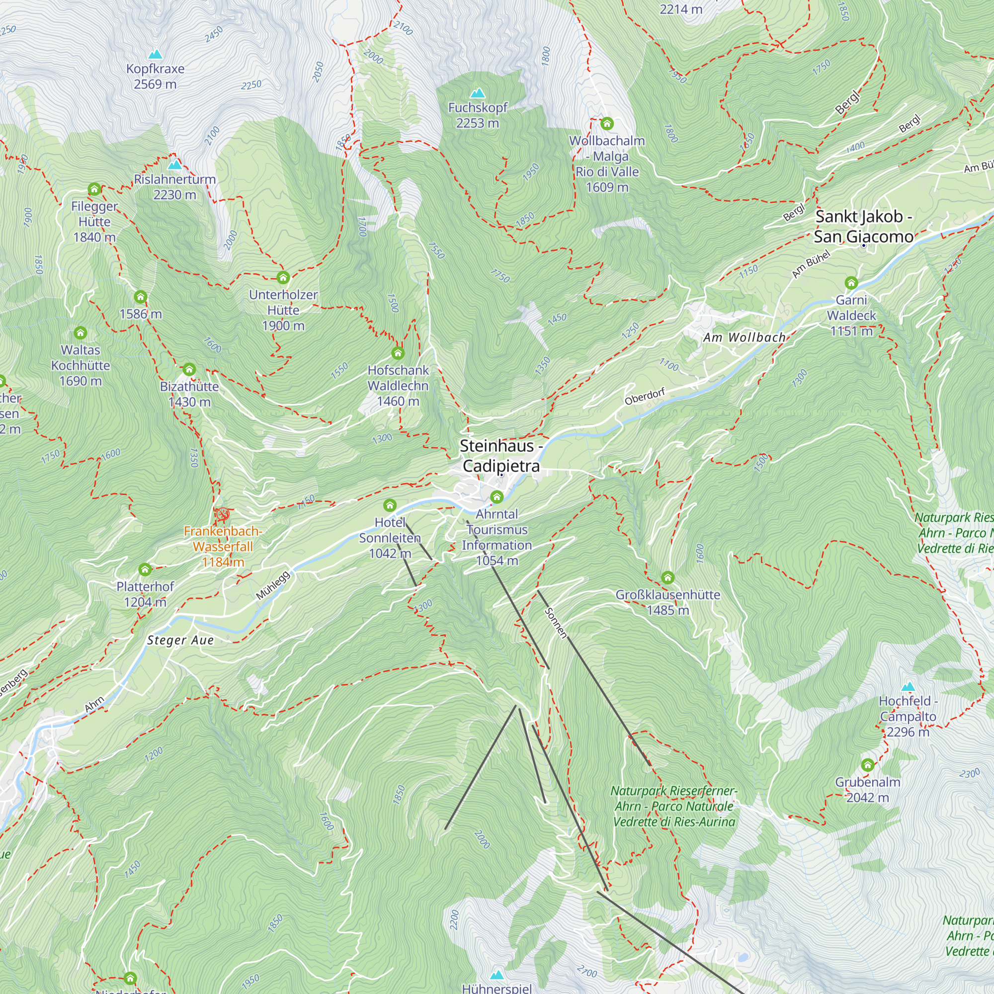 Ahrntal Tourismus Information map
