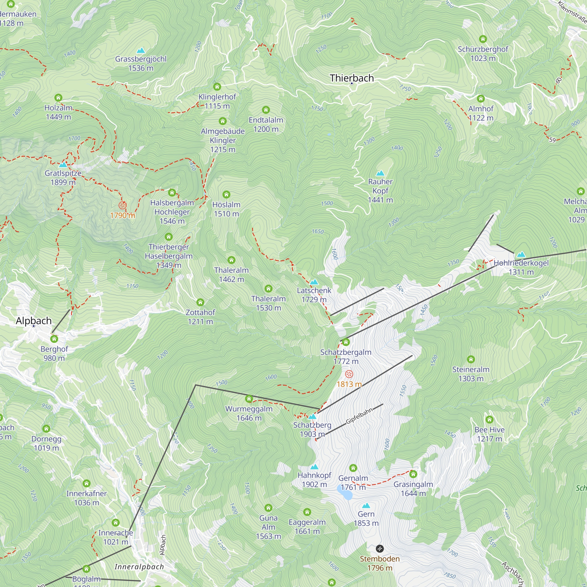 Zotta Alm map
