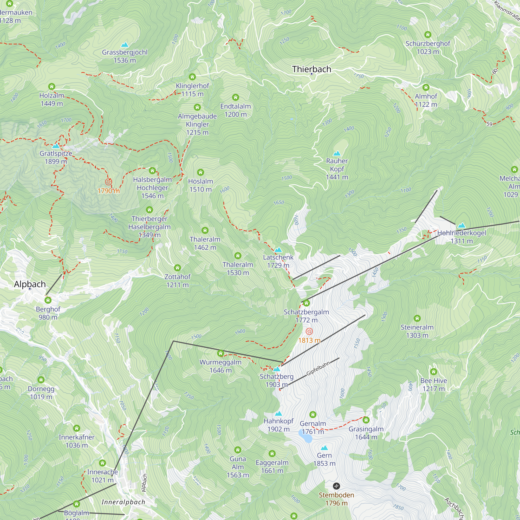 Zotta Alm map