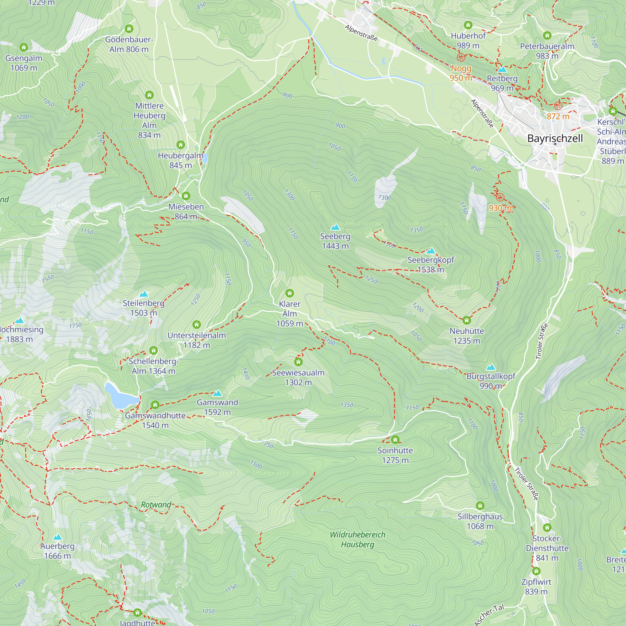 Niederhoferalm map