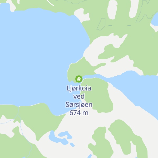 Map of Ljørkoia ved Sørsjøen