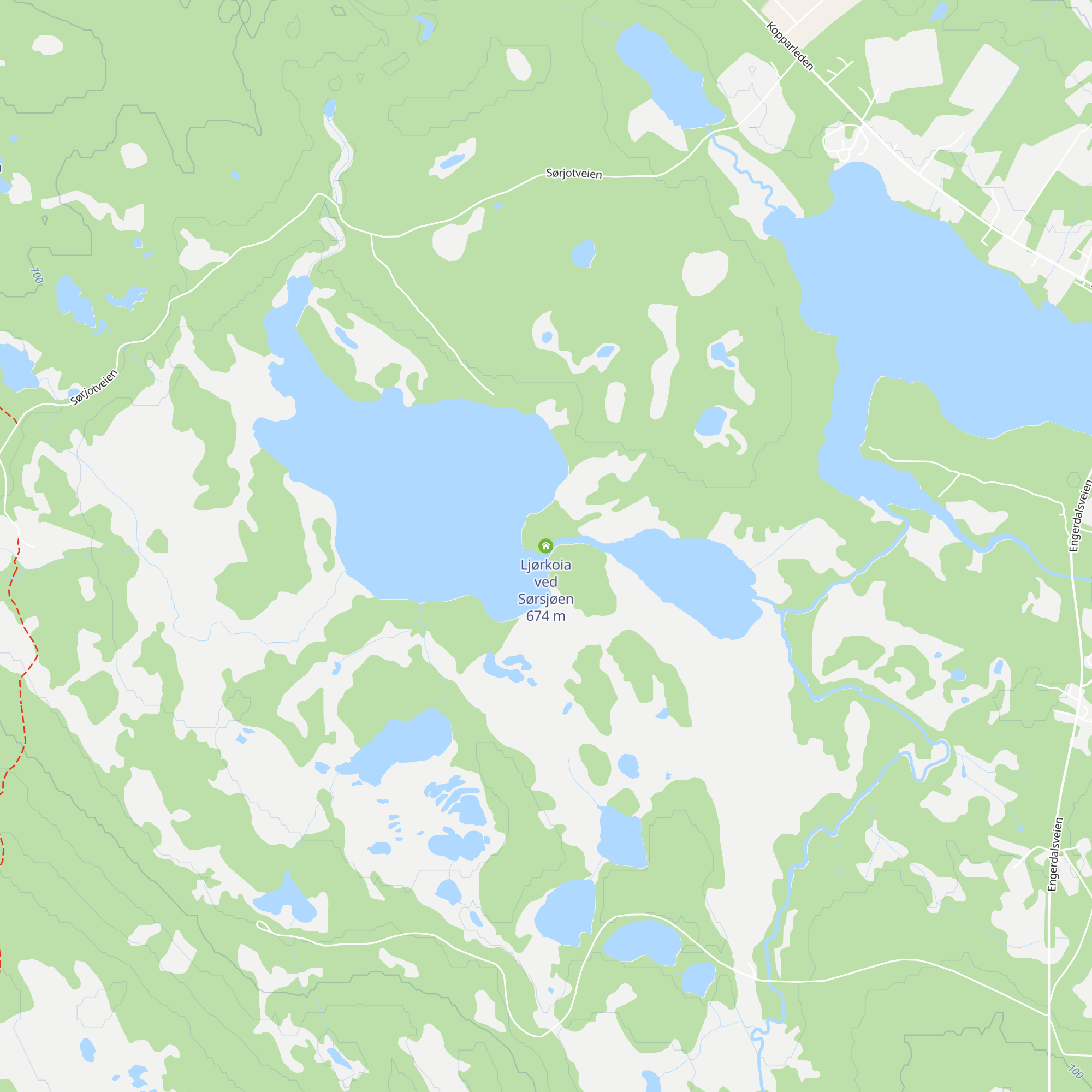 Ljørkoia ved Sørsjøen map