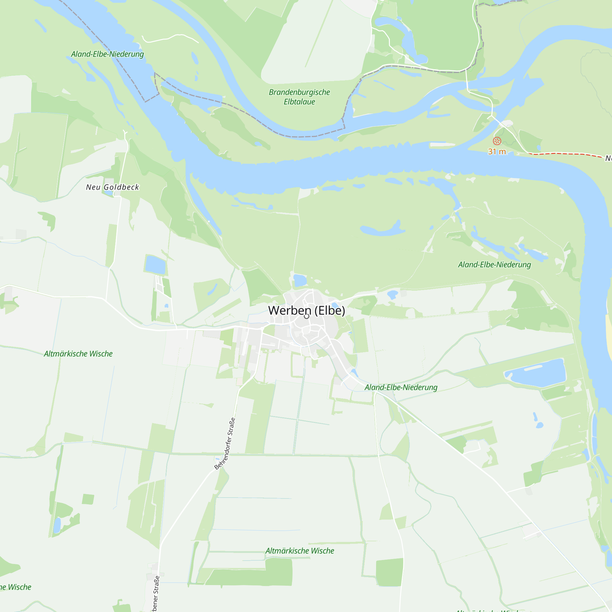 Tourist-Information Werben map