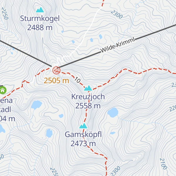 Map of Kreuzjoch