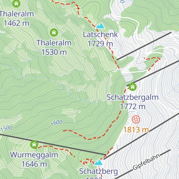 Map of Sieglbichl Hütte
