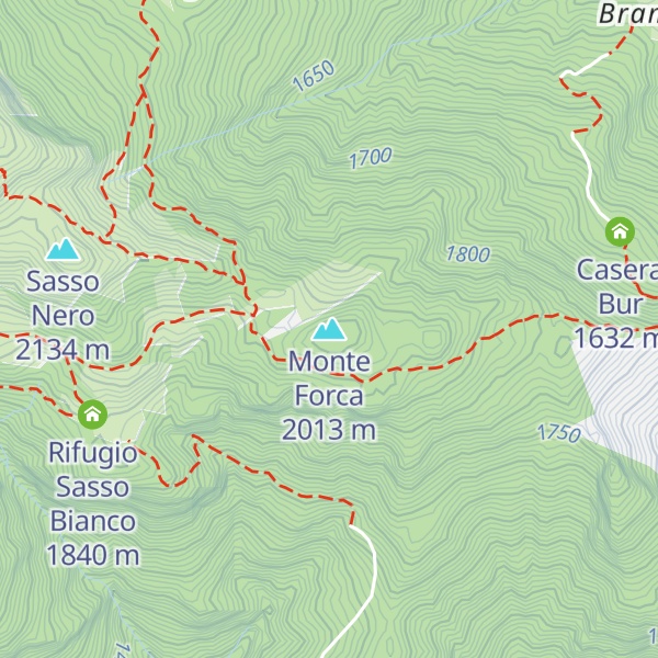 Map of Monte Forca