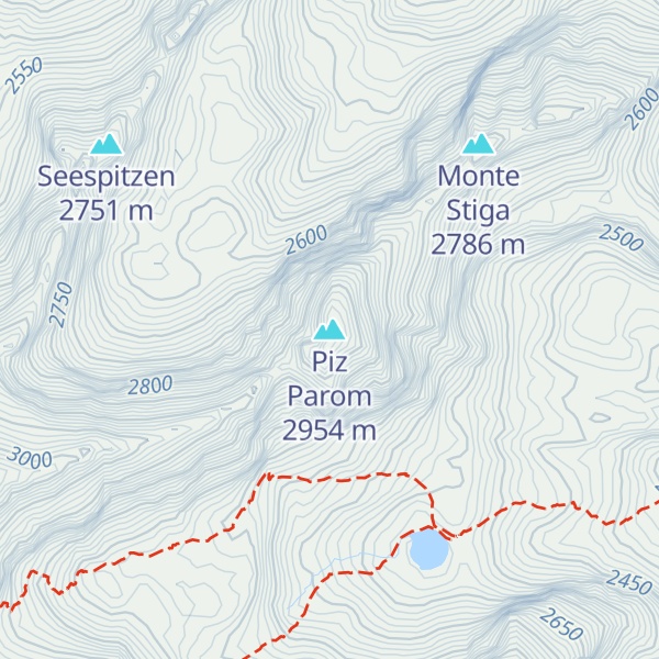 Map of Piz Parom