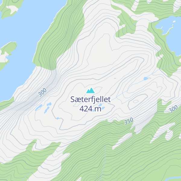 Map of Sæterfjellet