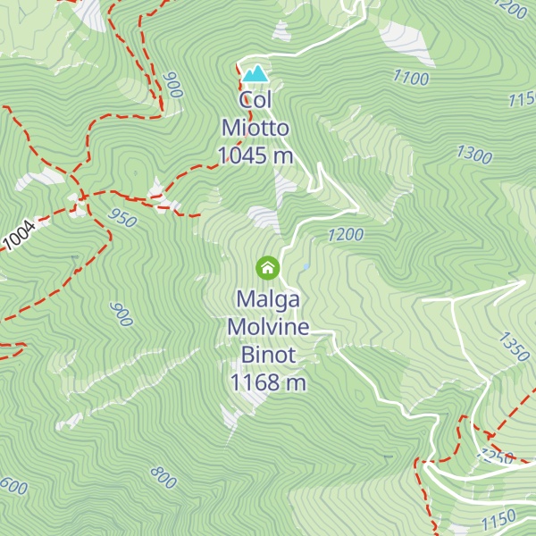 Map of Malga Molvine Binot
