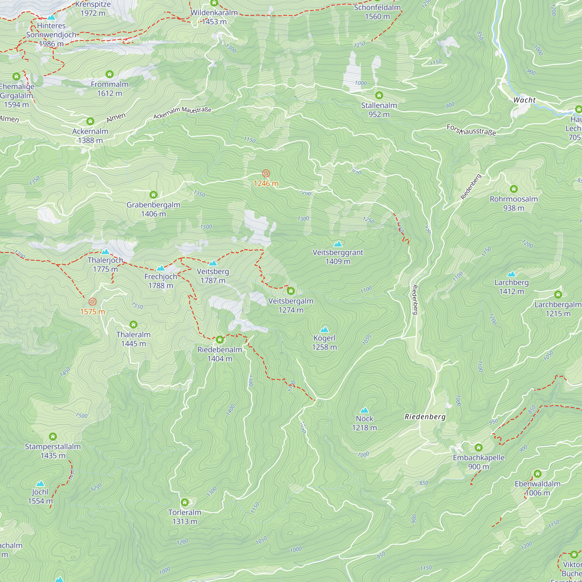 Veitsbergalm map