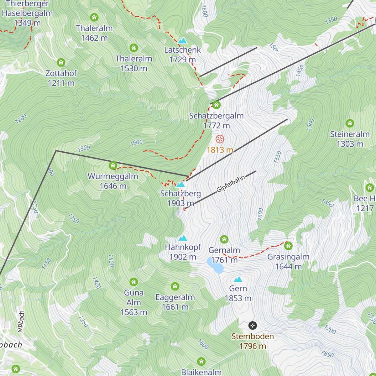 Gipfö Hit map