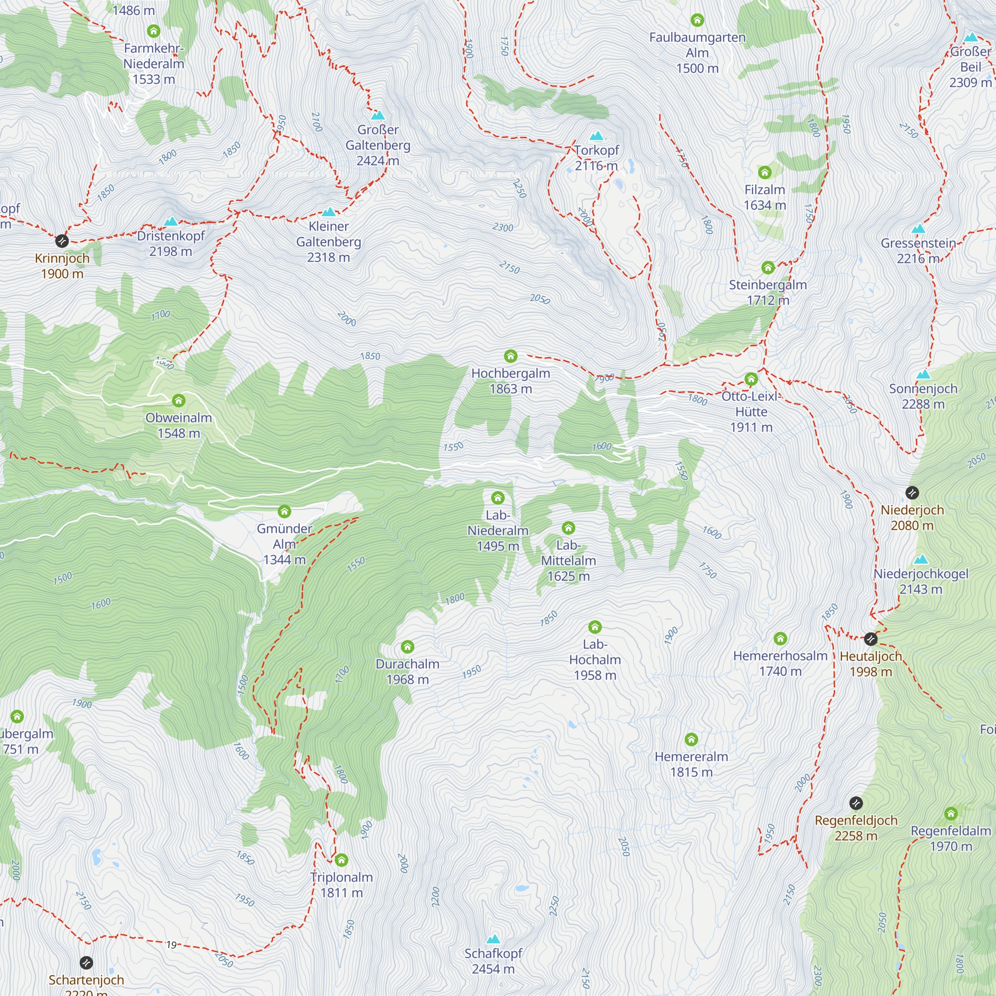 Lab-Niederalm map