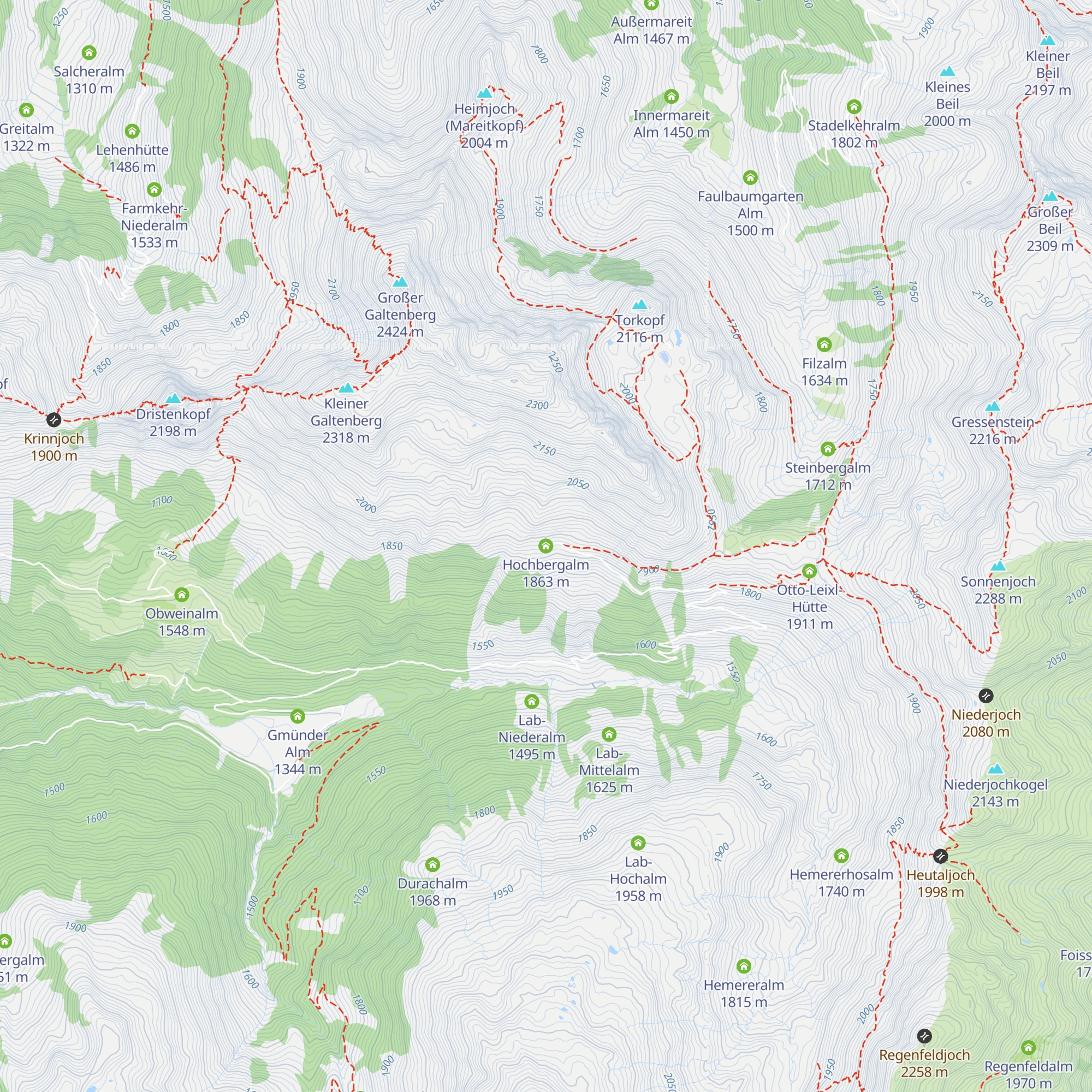 Hochbergalm map
