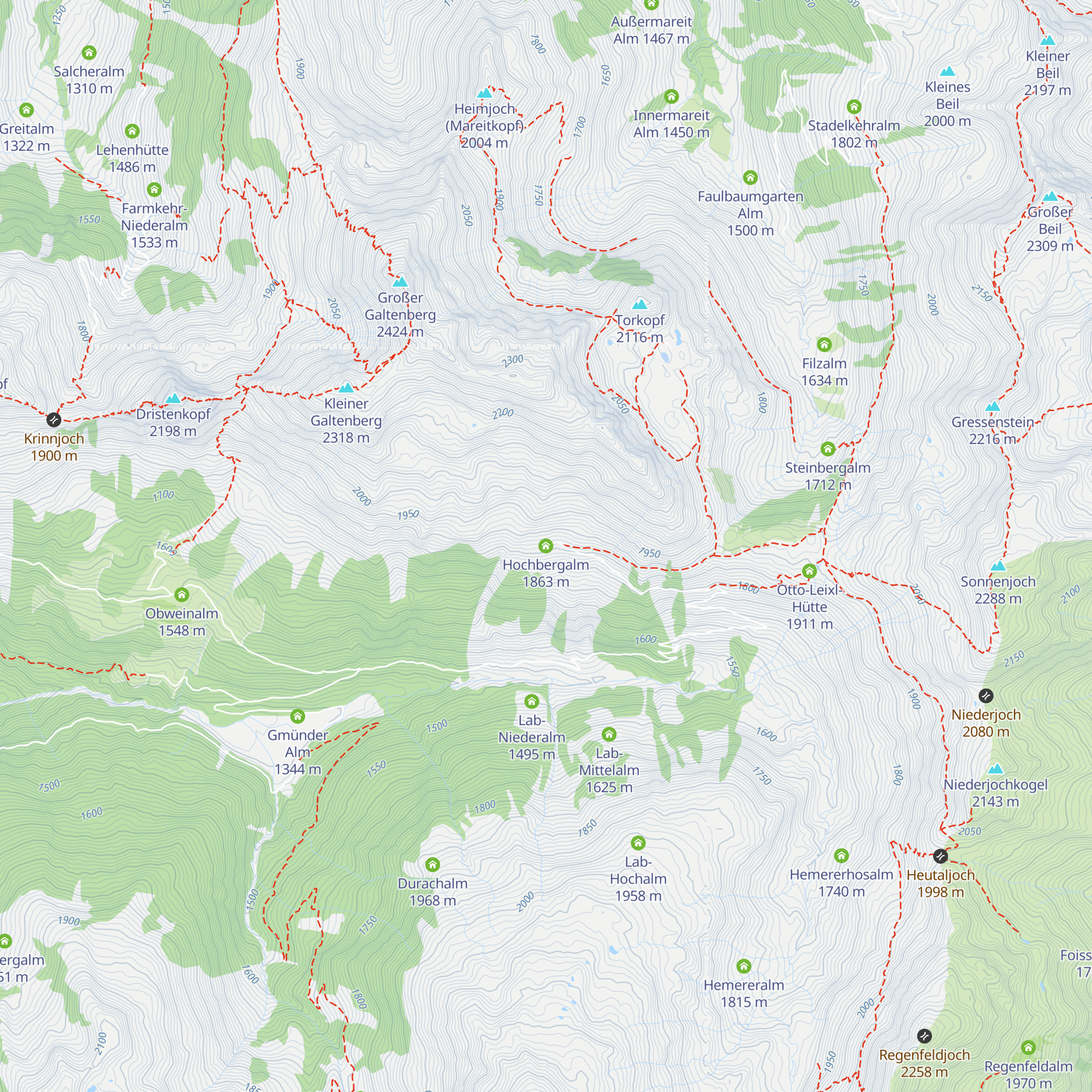 Hochbergalm map