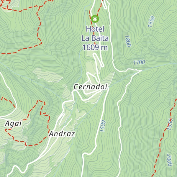 Map of Appartamenti Cernadoi