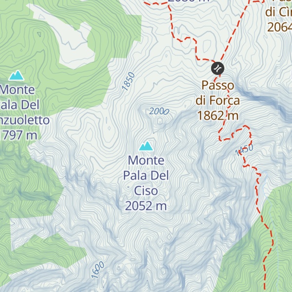 Map of Monte Pala Del Ciso