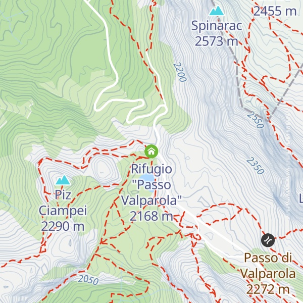 Map of Rifugio "Passo Valparola"
