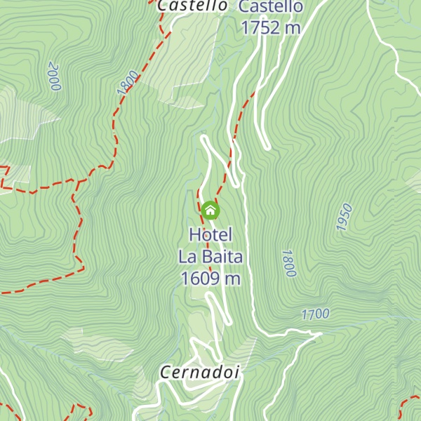 Map of Hotel La Baita