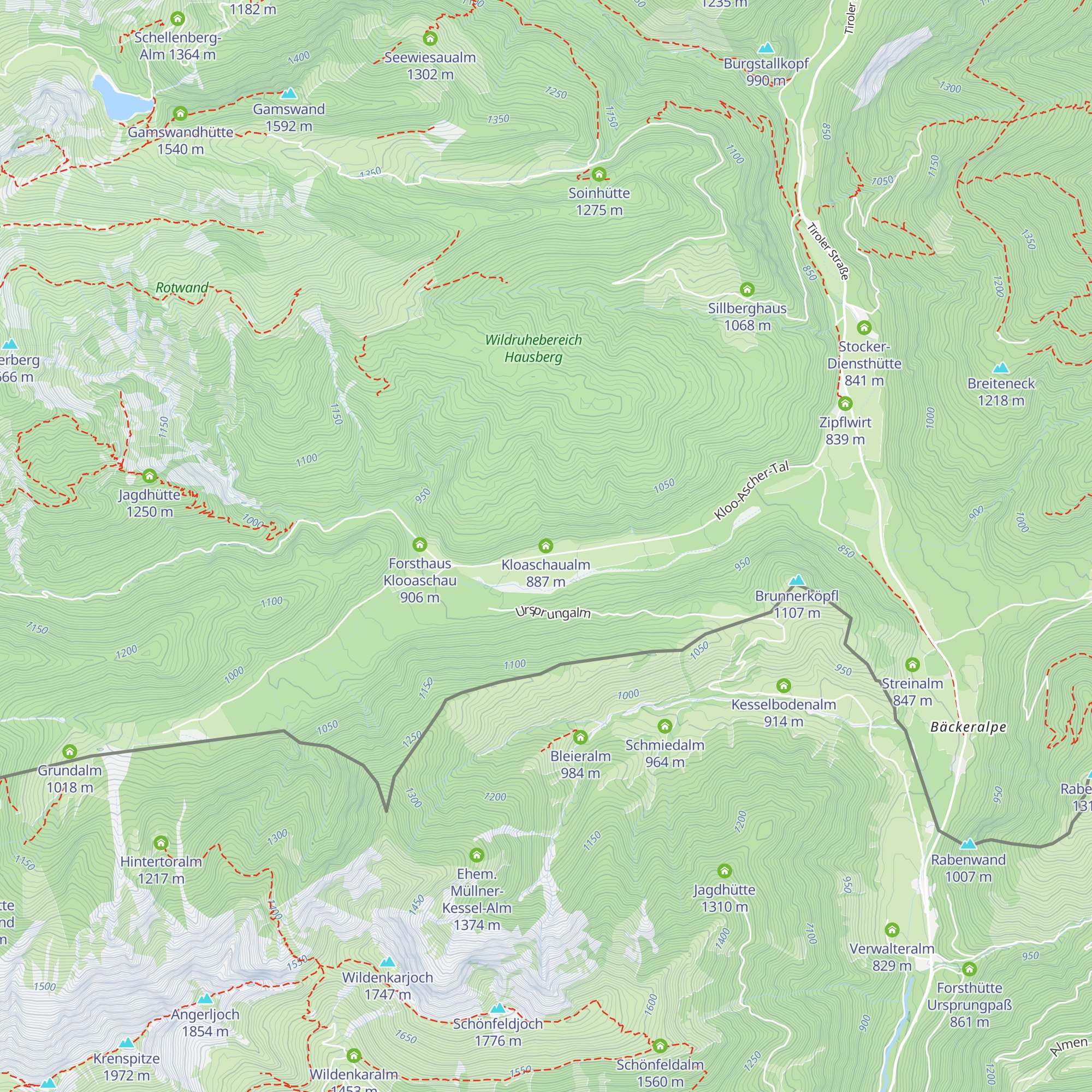 Kloaschaualm map