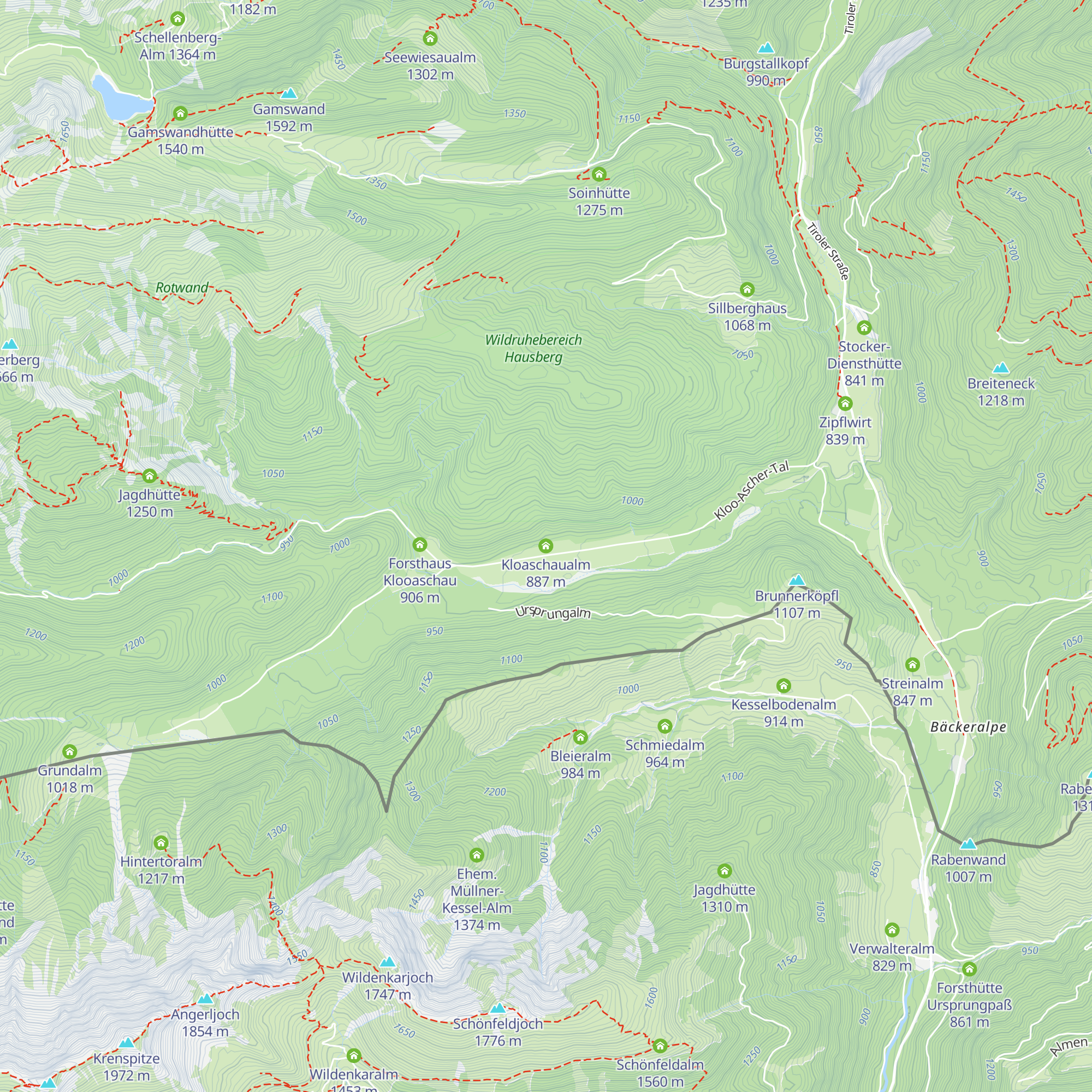 Kloaschaualm map