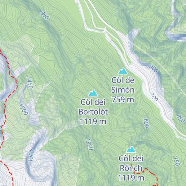 Map of Còl dei Bortolòt