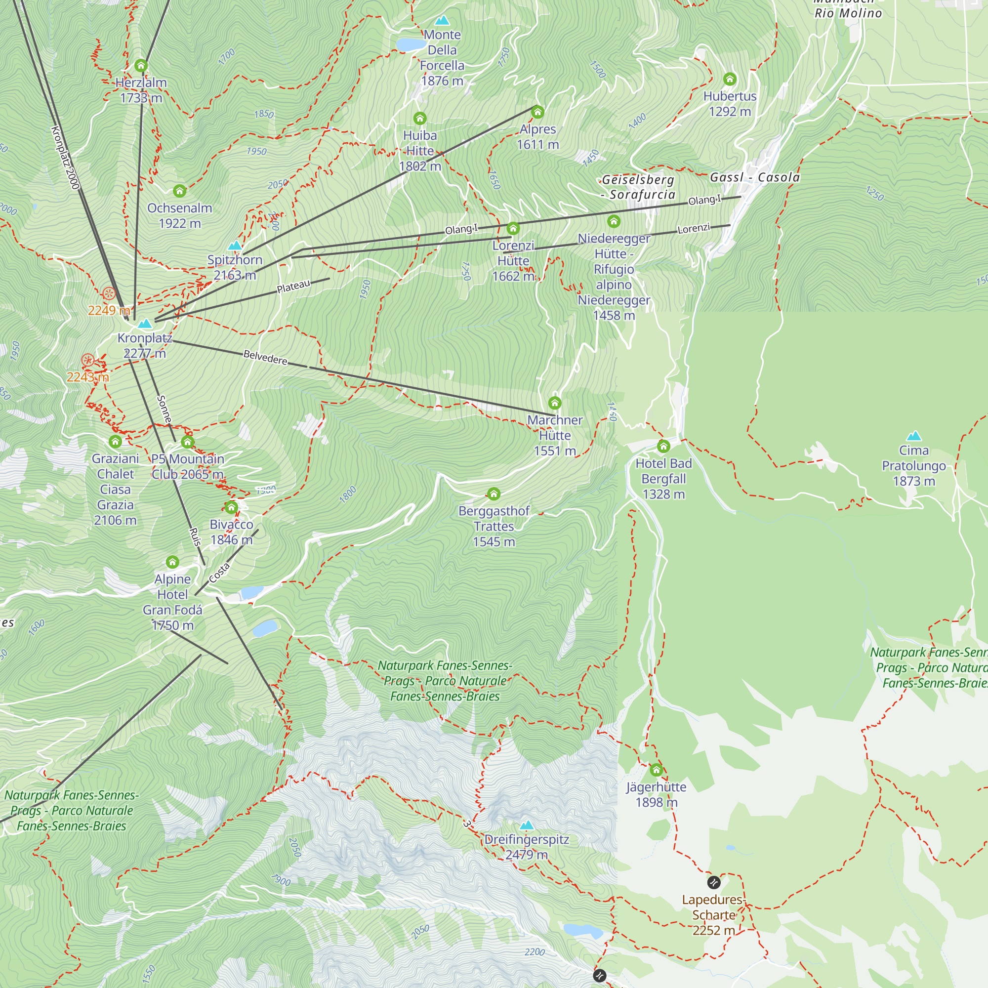 Berggasthof Trattes map