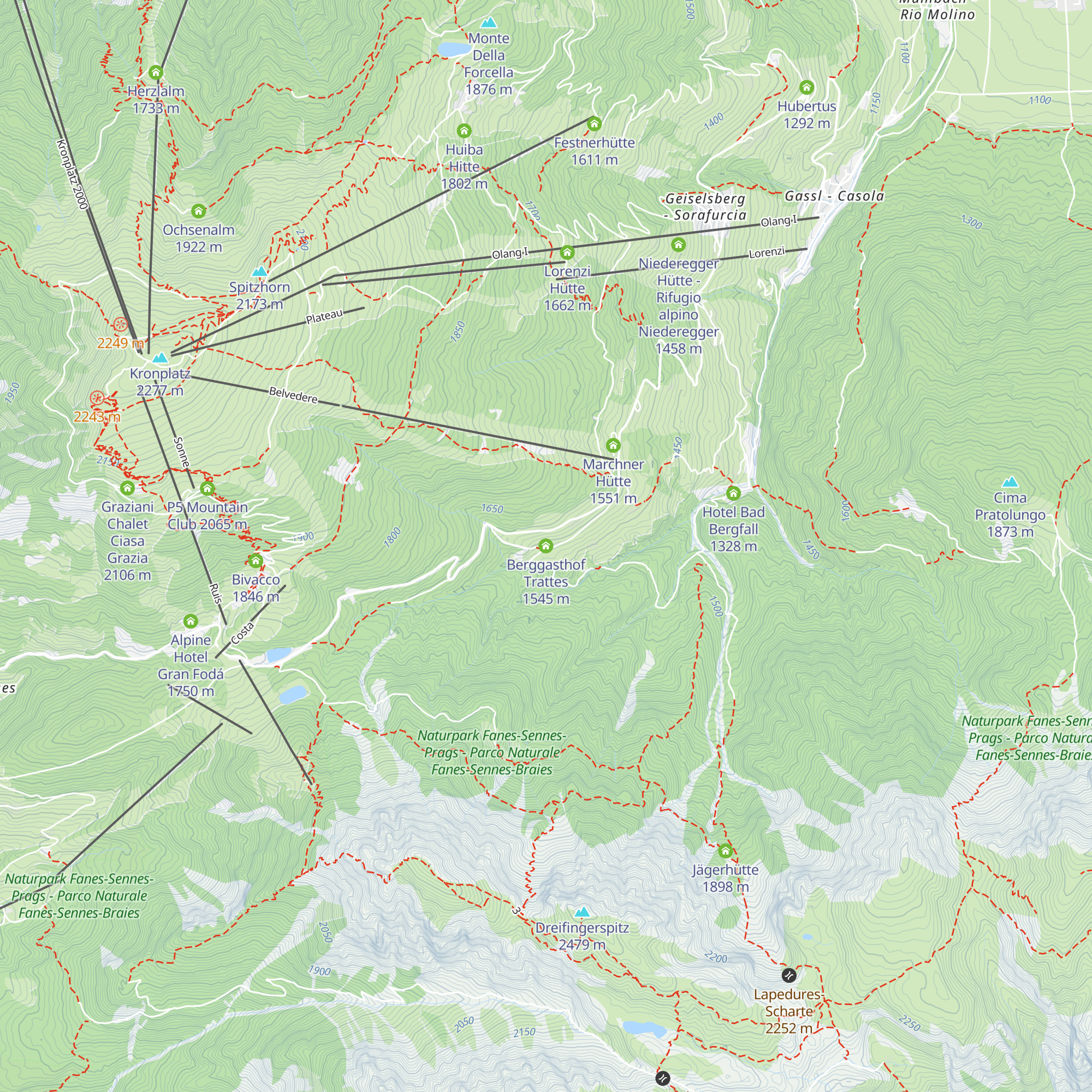 Berggasthof Trattes map