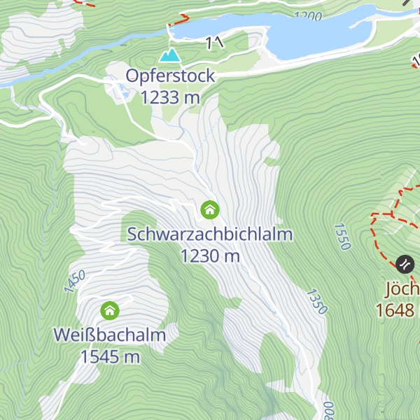 Map of Schwarzachbichlalm