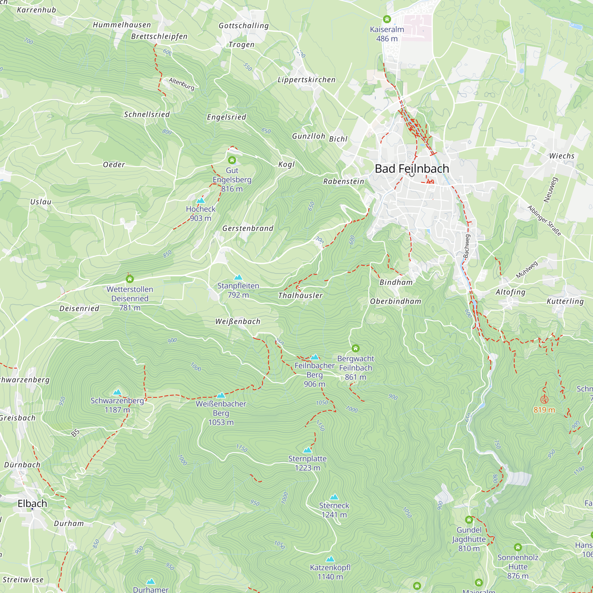 Jugendhaus Thalhäusl map